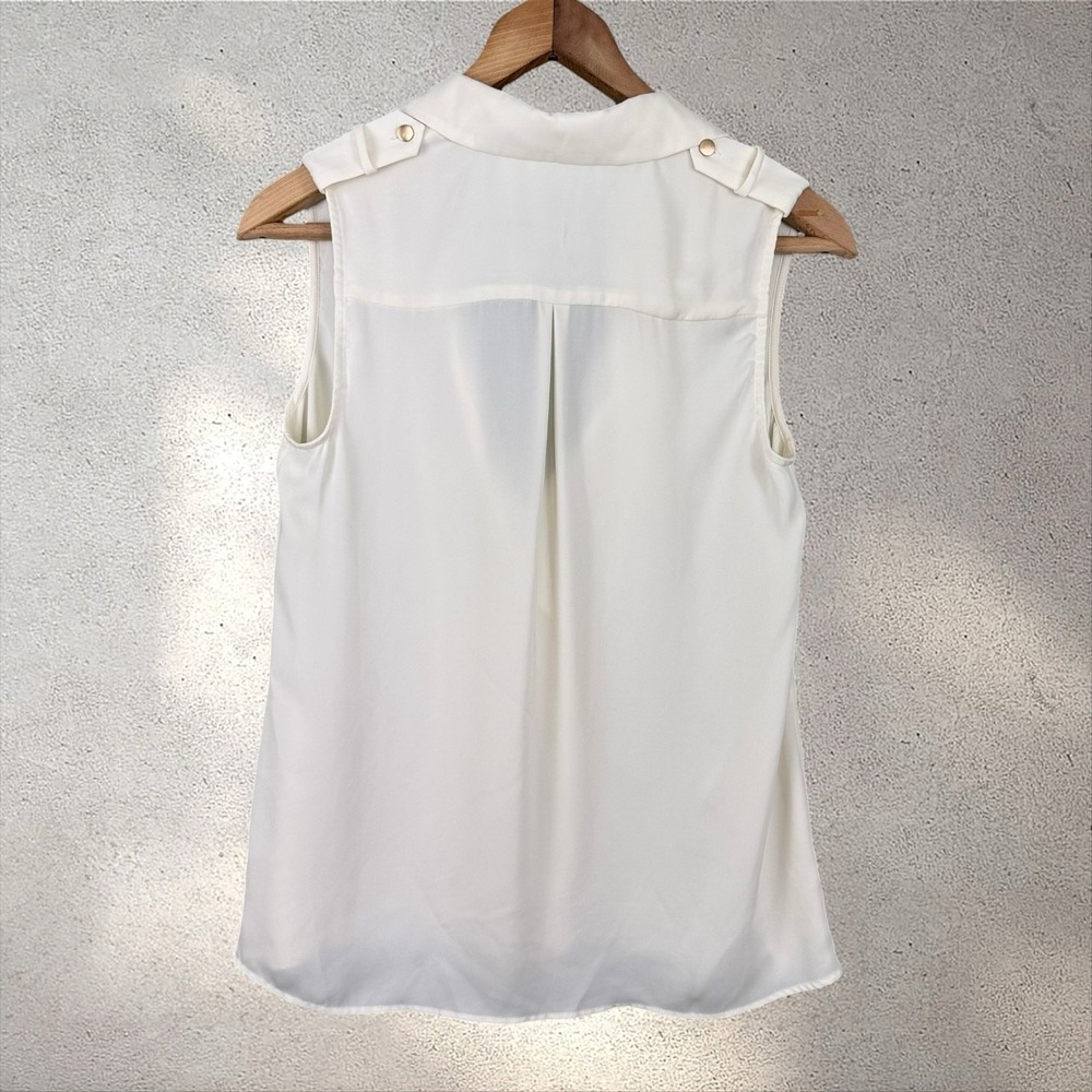 L'Academie The Military Tank Double Breasted Blouse In Ivory Sz XS Revolve - Picture 5 of 6